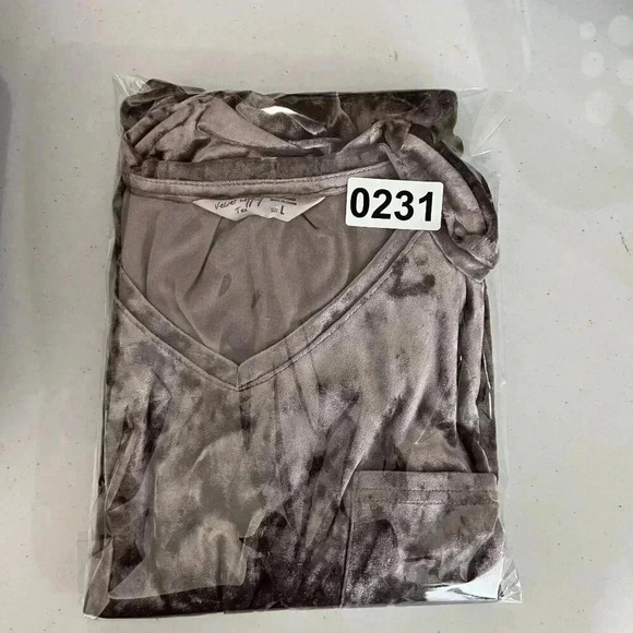 Velvet Legging Tee Spring + Mercer Pink Short Sleeve Top Womens L Lagon Look - Picture 9 of 9